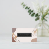 Professionele moderne Art Earth Tones Color Visitekaartje (Staand voorkant)