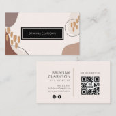 Professionele moderne Art Earth Tones Color Visitekaartje (Voorkant / Achterkant)