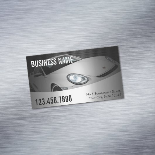 Professionele moderne auto magnetisch visitekaartje (Voorbeeld)