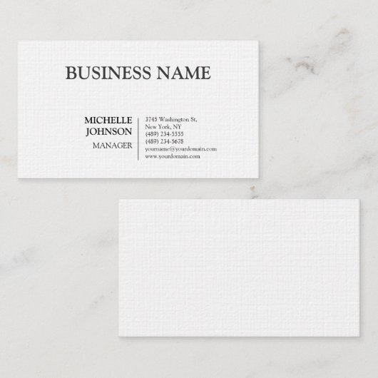 Professionele moderne basisproducten visitekaartje (Voorkant / Achterkant)