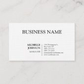 Professionele moderne basisproducten visitekaartje (Voorkant)