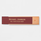 Professionele Moderne Bedrijfs Kantoor Naam Titel Deurbordje (Voorkant)