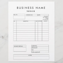 Professionele moderne bedrijfsfactuur briefhoofd