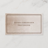 Professionele, moderne beige bruine business C Visitekaartje (Voorkant)