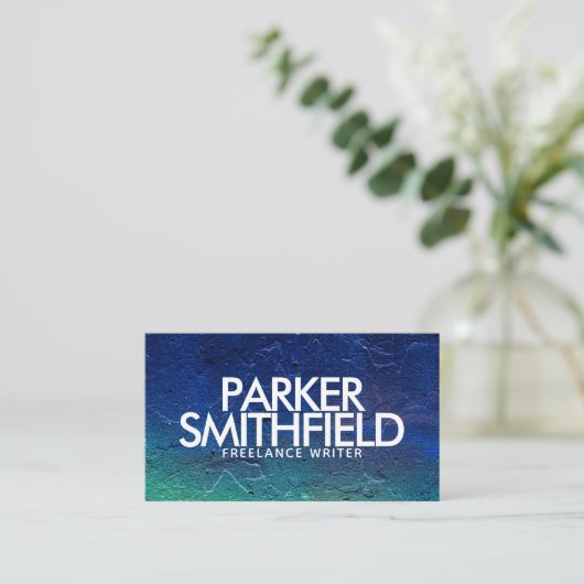 Professionele moderne betonnen textuur visitekaartje (Staand voorkant)