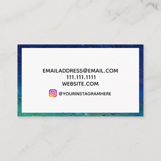 Professionele moderne betonnen textuur visitekaartje (Achterkant)