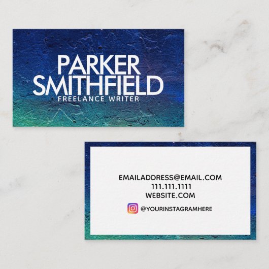 Professionele moderne betonnen textuur visitekaartje (Voorkant / Achterkant)