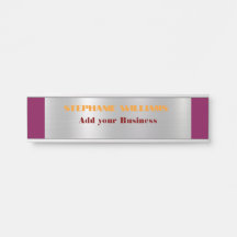 Professionele Moderne Blauwe Gouden Kantoor Naam T