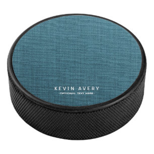 Professionele moderne Blauwe Linen Textuur Hockey Puck