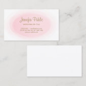 Professionele Moderne Blush Roze Goud Elegant Eenv Visitekaartje (Voorkant / Achterkant)