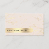 Professionele Moderne Blush Roze Gouden Folie Gebo Visitekaartje (Voorkant)