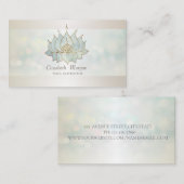 Professionele moderne bokeh, chique lotus visitekaartje (Voorkant / Achterkant)