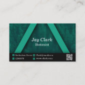 Professionele moderne botanicus groen en wit visitekaartje (Achterkant)