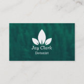 Professionele moderne botanicus groen en wit visitekaartje (Voorkant)