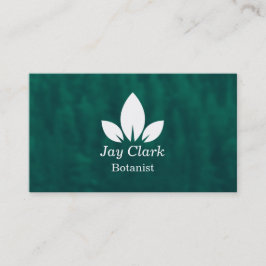 Professionele moderne botanicus groen en wit visitekaartje