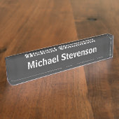 Professionele moderne Business Desk Name plate Naambordje (Zijkant)