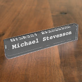 Professionele moderne Business Desk Name plate Naambordje (Zijkant)