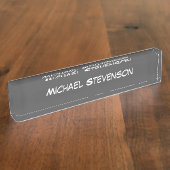 Professionele moderne Business Desk Name plate Naambordje (Zijkant)