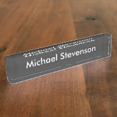 Professionele moderne Business Desk Name plate Naambordje (Zijkant)
