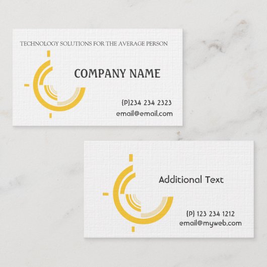 Professionele, moderne Business Hi-Tech Circle Div Visitekaartje (Voorkant / Achterkant)