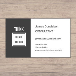 Professionele moderne consultant donkergrijs visitekaartje