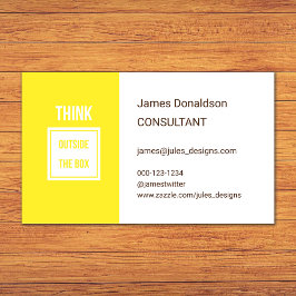 Professionele moderne consultant geel visitekaartje