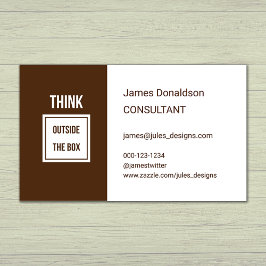 Professionele moderne consultant kastanje bruin visitekaartje