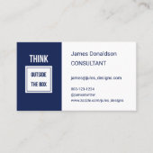 Professionele moderne consultant marine visitekaartje (Voorkant)