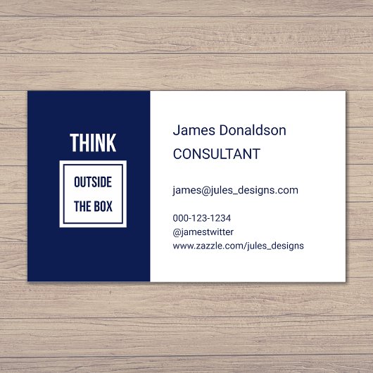Professionele moderne consultant marine visitekaartje