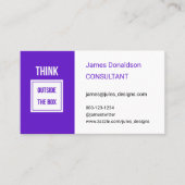 Professionele moderne consultant paarse visitekaartje (Voorkant)