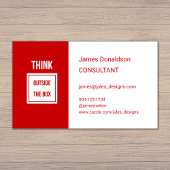 Professionele moderne consultant rood visitekaartje