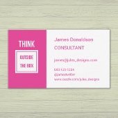 Professionele moderne consultant roze visitekaartje
