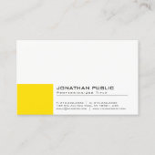 Professionele Moderne Creatieve Gele Witte Vlakte Visitekaartje (Voorkant)