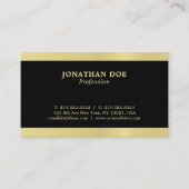 Professionele, moderne Creative Black en Gold Luxu Visitekaartje (Voorkant)
