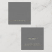 Professionele moderne Creative Premium Linen Luxur Vierkante Visitekaartje (Voorkant / Achterkant)