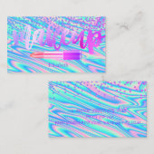 Professionele moderne diamanten lipstick holografi visitekaartje (Voorkant / Achterkant)