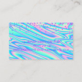 Professionele moderne diamanten lipstick holografi visitekaartje (Achterkant)