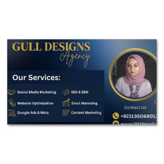 Professionele moderne digitale marketingbureau  magnetisch visitekaartje