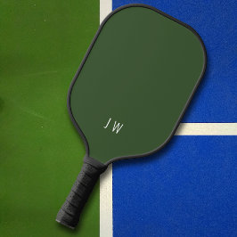Professionele Moderne Donkergroene Monogram Initia Pickleball Paddle