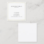 Professionele, moderne, dunne, platte, gouden vorm vierkante visitekaartje (Voorkant / Achterkant)