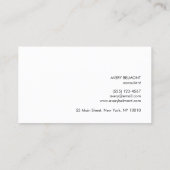 Professionele Moderne Eenvoudige Blauwe Minimalist Visitekaartje (Achterkant)