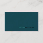 Professionele Moderne Eenvoudige Blauwgroen Groene Visitekaartje (Voorkant)