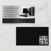 Professionele moderne eenvoudige computerreparatie visitekaartje (Voorkant / Achterkant)