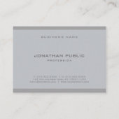 Professionele Moderne Eenvoudige Elegante Grijze S Visitekaartje (Achterkant)