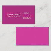 Professionele Moderne Eenvoudige Elegante Roze Visitekaartje (Voorkant / Achterkant)