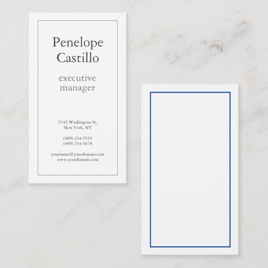 Professionele, moderne, eenvoudige garnalenzijde visitekaartje (Voorkant / Achterkant)