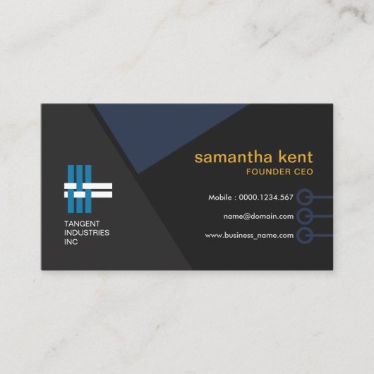 Professionele moderne, eenvoudige geometrische CEO Visitekaartje (Voorkant)