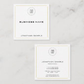 Professionele, moderne, eenvoudige Gold-Sjabloon Vierkante Visitekaartje (Voorkant / Achterkant)