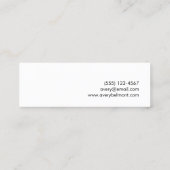 Professionele Moderne Eenvoudige Groene Minimalist Mini Visitekaartje (Achterkant)