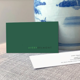 Professionele Moderne Eenvoudige Groene Minimalist Visitekaartje